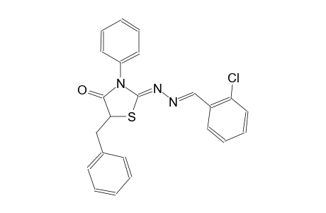 benzaldehyde, 2-chloro-, [(2Z)-4-oxo-3-phenyl-5-(phenylmethyl)thiazolidinylidene]hydrazone