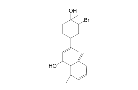 2-Bromo-4-[3'-(2",2"-dimethyl-6"-methylidenecyclohex-3"-enyl)-3'-hydroxy-1'-methylprop-1'-enyl]-1-methylcyclohexan-1-ol