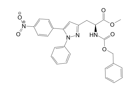 Methyl (2S)-2-[(benzyloxycarbonyl)amino]-3-[5'-(4''-nitrophenyl)-1'-phenyl-1'H-pyrazol-3'-yl]propanoate