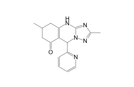 [1,2,4]triazolo[5,1-b]quinazolin-8(4H)-one, 5,6,7,9-tetrahydro-2,6-dimethyl-9-(2-pyridinyl)-