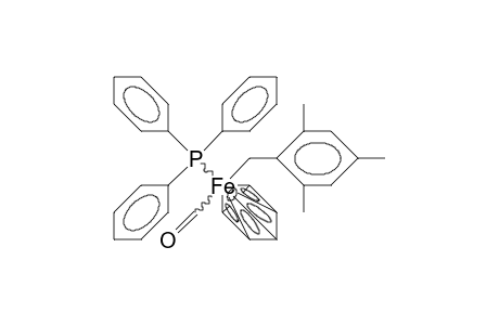 /.eta.-5/-Cyclopentadienyl-(2,4,6-trimethyl-benzyl)-triphenylphosphino iron carbonyl