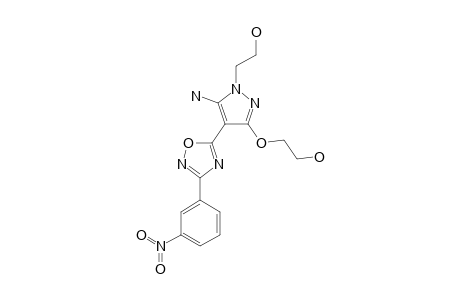 2-[5-amino-3-(2-hydroxyethoxy)-4-[3-(3-nitrophenyl)-1,2,4-oxadiazol-5-yl]pyrazol-1-yl]ethanol