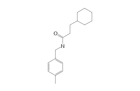 3-CYCLOHEXYL-N-(4-METHYLBENZYL)-PROPIONAMIDE