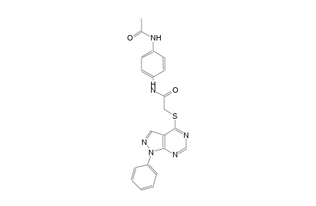 N-[4-(acetylamino)phenyl]-2-[(1-phenyl-1H-pyrazolo[3,4-d]pyrimidin-4-yl)sulfanyl]acetamide