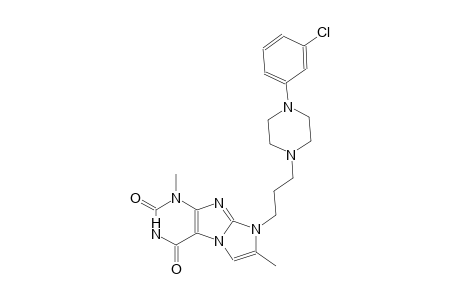 1H-imidazo[2,1-f]purine-2,4(3H,8H)-dione, 8-[3-[4-(3-chlorophenyl)-1-piperazinyl]propyl]-1,7-dimethyl-
