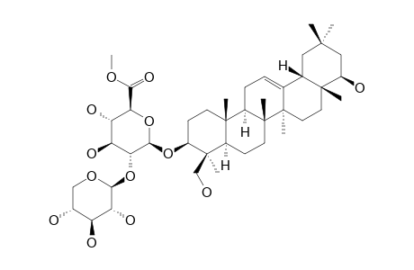 CLOVERSAPONIN-IV-METHYLESTER;3-O-[BETA-D-XYLOPYRANOSYL-(1->2)-BETA-D-GLUCURONOPYRANOSYL]-SOYASAPOGENOL-B-METHYLESTER