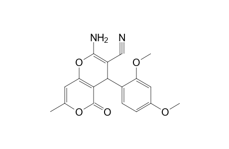 2-Amino-4-(2,4-dimethoxyphenyl)-7-methyl-5-oxo-4H,5H-pyrano[4,3-b]pyran-3-carbonitrile