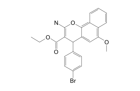 ETHYL-2-AMINO-4-(4-BROMOPHENYL)-6-METHOXY-4H-BENZO-[H]-CHROMENE-3-CARBOXYLATE