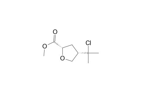 cis-2-Carbomethoxy-4-[(1-chloro-1-methyl)ethyl]terahydrofuran