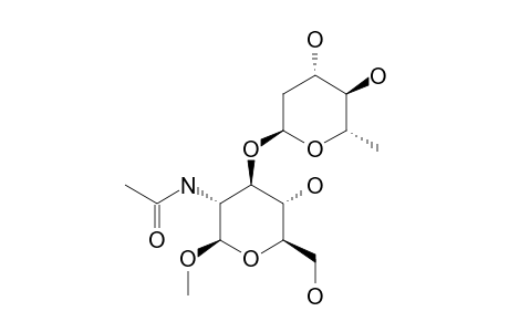 METHYL-2-ACETAMIDO-3-O-(2-DEOXY-ALPHA-L-RHAMNOPYRANOSYL)-2-DEOXY-BETA-D-GLUCOPYRANOSIDE