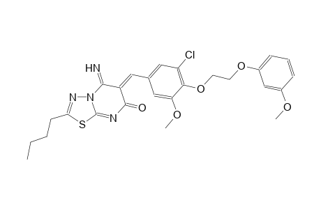 7H-[1,3,4]thiadiazolo[3,2-a]pyrimidin-7-one, 2-butyl-6-[[3-chloro-5-methoxy-4-[2-(3-methoxyphenoxy)ethoxy]phenyl]methylene]-5,6-dihydro-5-imino-, (6Z)-