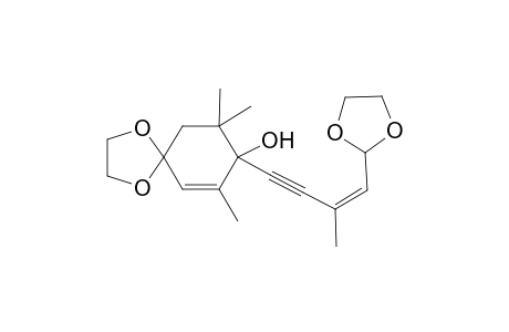 1,4-Dioxaspiro[4.5]dec-6-en-8-ol, 8-[4-(1,3-dioxolan-2-yl)-3-methyl-3-buten-1-ynyl]-7,9,9-trimethyl-, (Z)-