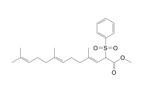(3E,7E)-2-(benzenesulfonyl)-4,8,12-trimethyltrideca-3,7,11-trienoic acid methyl ester