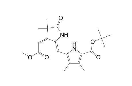 1H-Pyrrole-2-carboxylic acid, 5-[[3-(2-methoxy-2-oxoethylidene)-4,4-dimethyl-5-oxo-2-pyrrolidinylidene]methyl]-3,4-dimethyl-, 1,1-dimethylethyl ester, (Z,Z)-