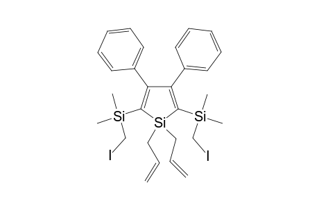 3,4-Diphenyl-2,5-(dimethyl(iodomethyl)silyl)-1,1-diallyl-1-silacyclopenta-2,4-diene