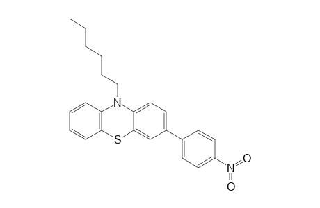 10-hexyl-3-(4-nitrophenyl)phenothiazine