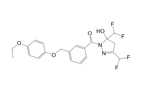 3,5-bis(difluoromethyl)-1-{3-[(4-ethoxyphenoxy)methyl]benzoyl}-4,5-dihydro-1H-pyrazol-5-ol