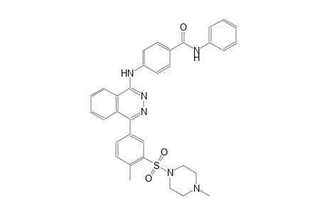 4-[(4-{4-methyl-3-[(4-methyl-1-piperazinyl)sulfonyl]phenyl}-1-phthalazinyl)amino]-N-phenylbenzamide