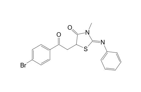 2-Phenylimino-3-methyl-5-[2-(4-bromophenyl)-2-oxoethyl]-4-oxo-1,3-thiazolidine