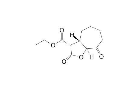 2H-Cyclohepta[b]furan-3-carboxylic acid, octahydro-2,8-dioxo-, ethyl ester, (3.alpha.,3a.beta.,8a.alpha.)-