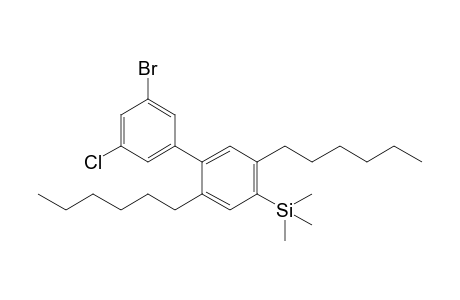 3-Bromo-5-chloro-2',5'-dihexyl-4'-(trimethylsilyl)biphenyl