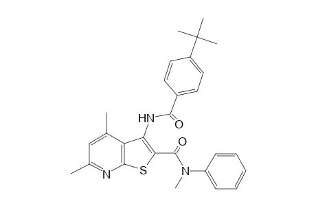 3-C-(4-tert-butylbenzene)-2-N,4,6-trimethyl-2-N-phenylthieno[2,3-b]pyridine-2,3-diamido