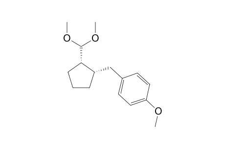 cis-2-(methoxyphenylmethyl)cyclopentane-1-carboxaldehyde Dimethyl Acetal isomer