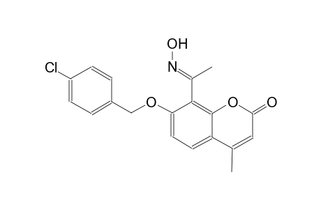 7-[(4-chlorobenzyl)oxy]-8-[(1E)-N-hydroxyethanimidoyl]-4-methyl-2H-chromen-2-one