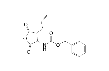(phenylmethyl) N-[(3S,4R)-2,5-bis(oxidanylidene)-4-prop-2-enyl-oxolan-3-yl]carbamate