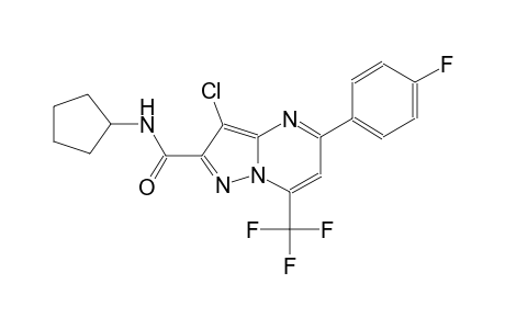 3-chloro-N-cyclopentyl-5-(4-fluorophenyl)-7-(trifluoromethyl)pyrazolo[1,5-a]pyrimidine-2-carboxamide