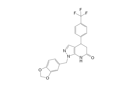 1-(2H-1,3-benzodioxol-5-ylmethyl)-4-[4-(trifluoromethyl)phenyl]-1H,4H,5H,6H,7H-pyrazolo[3,4-b]pyridin-6-one