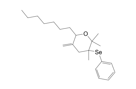 6-heptyl-2,2,3-trimethyl-5-methylene-3-(phenylselanyl)tetrahydro-2H-pyran