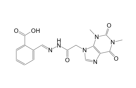 2-((E)-{[(1,3-dimethyl-2,6-dioxo-1,2,3,6-tetrahydro-9H-purin-9-yl)acetyl]hydrazono}methyl)benzoic acid