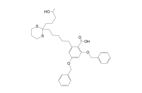2,4-bis(4'-Benzyloxy)-6-{5''-[2'''-(4''''-hydroxypentyl)-1''',3'''-dithian-2'''-yl]pentyl}benzoic acid