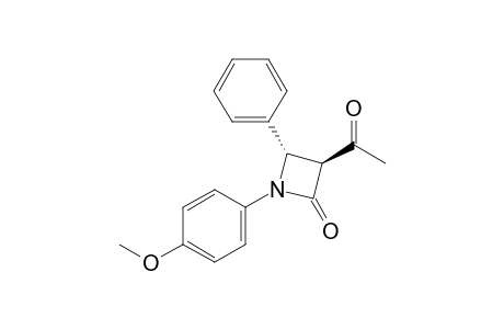 (3S,4S)-3-acetyl-1-(4-methoxyphenyl)-4-phenyl-2-azetidinone