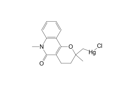 2-Chloromercuriomethyl-2,6-dimethyl-3,4-dihydro-2H,5H-pyrano[3,2-c]quinolin-5-one