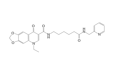 [1,3]dioxolo[4,5-g]quinoline-7-carboxamide, 5-ethyl-5,8-dihydro-8-oxo-N-[6-oxo-6-[(2-pyridinylmethyl)amino]hexyl]-