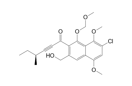 (S)-7-Chloro-3-hydroxymethyl-5,8-dimethoxy-1-(methoxymethoxy)-2-(4-methylhex-2-ynoyl)naphthalene