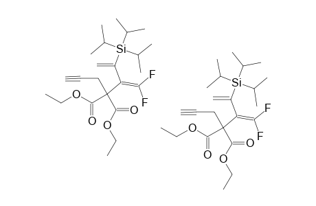 1,1-DIFLUORO-2-(1'-TRIISOPROPYLSILYLVINYL)-3,3-DICARBOETHOXY-HEXA-1-EN-5-YNE