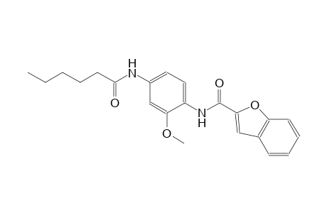 N-[4-(hexanoylamino)-2-methoxyphenyl]-1-benzofuran-2-carboxamide