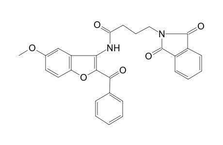 4-[1,3-bis(oxidanylidene)isoindol-2-yl]-N-[5-methoxy-2-(phenylcarbonyl)-1-benzofuran-3-yl]butanamide