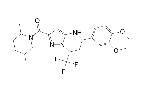 5-(3,4-dimethoxyphenyl)-2-[(2,5-dimethyl-1-piperidinyl)carbonyl]-7-(trifluoromethyl)-4,5,6,7-tetrahydropyrazolo[1,5-a]pyrimidine