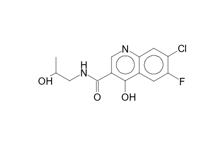 7-Chloro-6-fluoro-4-hydroxyquinoline-3-carboxamide, N-(2-hydroxypropyl)-