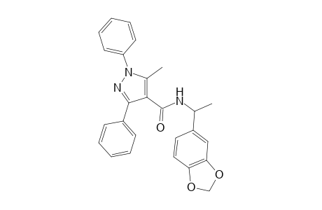 N-[1-(1,3-benzodioxol-5-yl)ethyl]-5-methyl-1,3-diphenyl-1H-pyrazole-4-carboxamide
