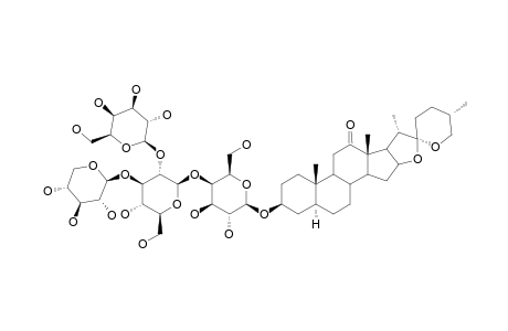 TERRESTROSIN-D;HECOGENIN-3-O-BETA-D-GALACTOPYRANOSYL-(1->2)-[BETA-D-XYLOPYRANOSYL-(1->3)]-BETA-D-GLUCOPYRANOSYL-(1->4)-BETA-D-GALACTOPYRANOSIDE