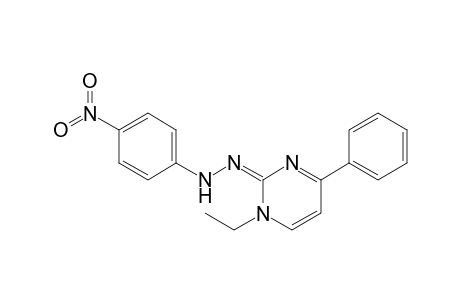 N-(1-Ethyl-4-phenyl-1H-pyrimidin-2-ylidene)-N'-(4'-nitrophenyl)hydrazine