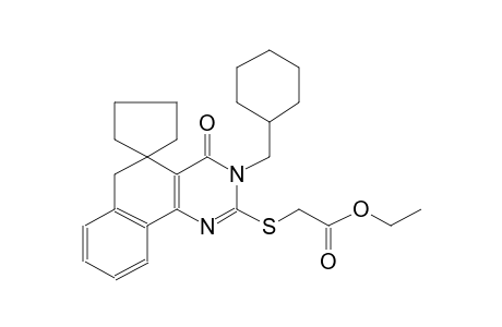 ethyl 2-((3-(cyclohexylmethyl)-4-oxo-4,6-dihydro-3H-spiro[benzo[h]quinazoline-5,1'-cyclopentan]-2-yl)thio)acetate
