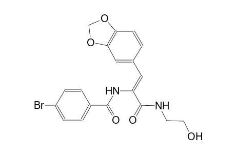 benzamide, N-[(Z)-2-(1,3-benzodioxol-5-yl)-1-[[(2-hydroxyethyl)amino]carbonyl]ethenyl]-4-bromo-