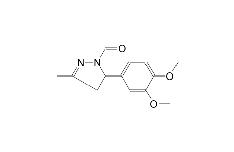 1H-pyrazole-1-carboxaldehyde, 5-(3,4-dimethoxyphenyl)-4,5-dihydro-3-methyl-