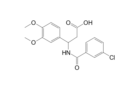 3-[(3-chlorobenzoyl)amino]-3-(3,4-dimethoxyphenyl)propanoic acid